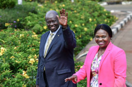 File image of DP Rigathi Gachagua and his wife Pastor Dorcas